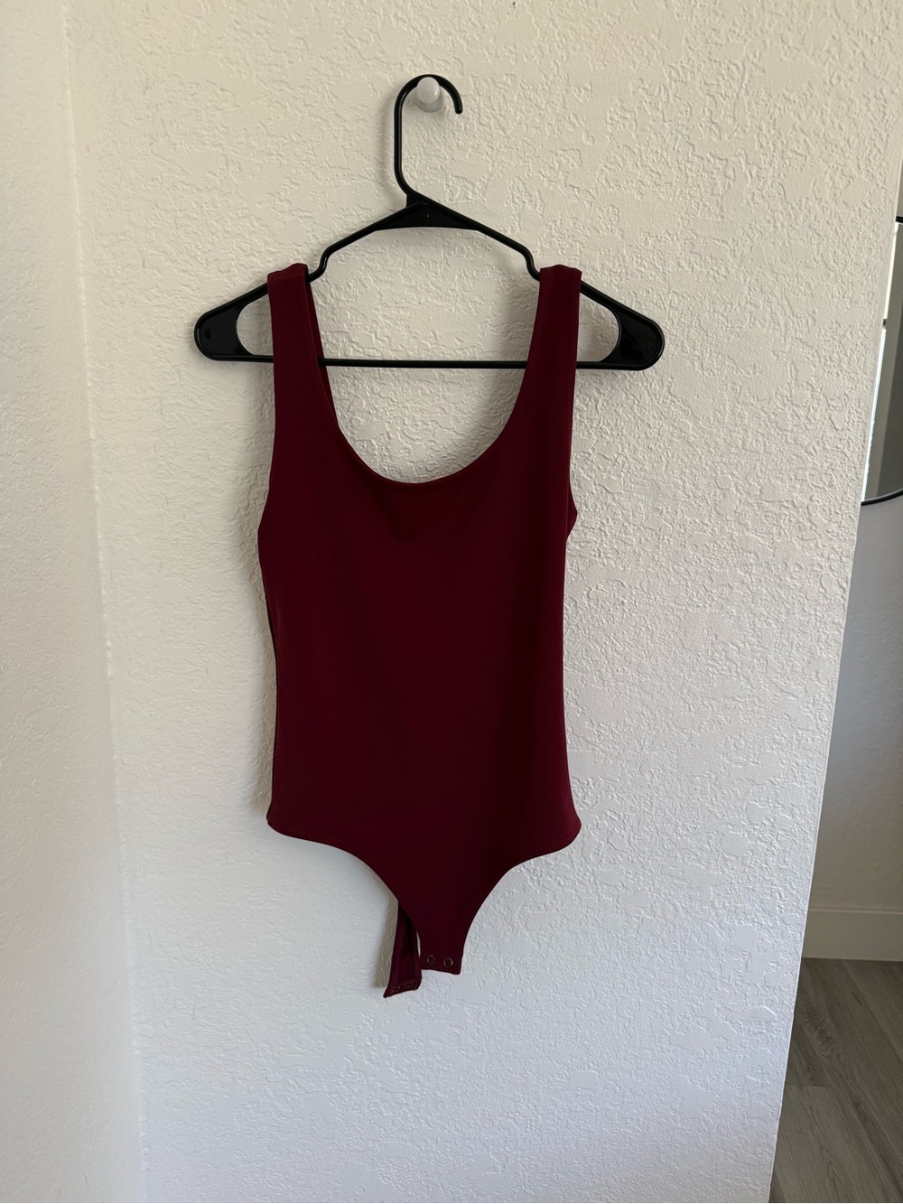 Express Burgundy Scoop Neck Bodysuit